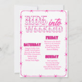 Invitation rose pour un week-end d'enterrement de (Dos)