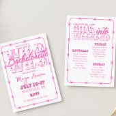 Invitation rose pour un week-end d'enterrement de