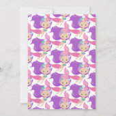 Invitation Rose pour une Fête Sirène Violette (Dos)