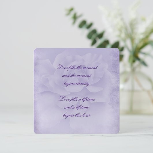 Invitation Rose pourpre dégradé (Debout devant)