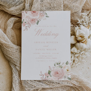 Invitation Rose Poussiéreux Divine Blush Mariage 