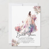 Invitation Rose poussiéreux Mariage de robe Fête des mariées (Devant)