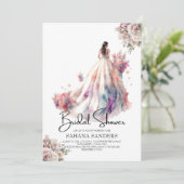 Invitation Rose poussiéreux Mariage de robe Fête des mariées (Debout devant)