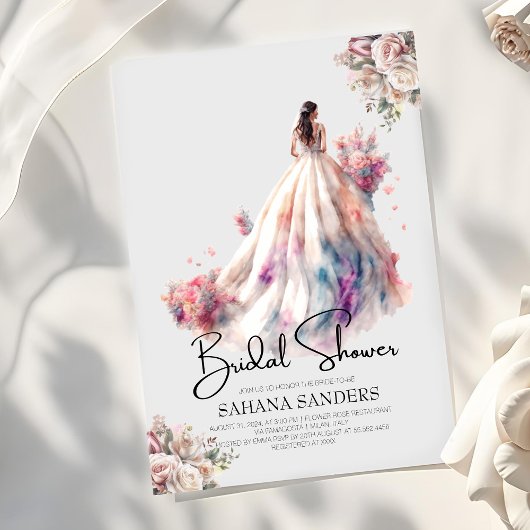 Invitation Rose poussiéreux Mariage de robe Fête des mariées