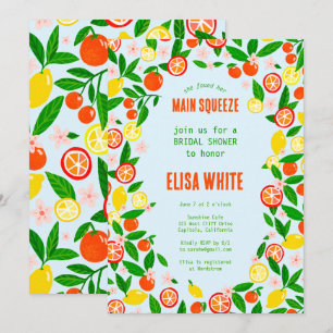 Invitation ROSE PRINCIPALE Citron Été Clair LANCEMENT DE MARI