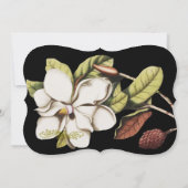 Invitation Rose profond Magnolia Cuivre et Vert Floral (Dos)