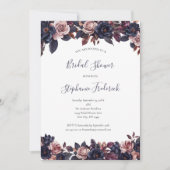 Invitation Rose profond pourpre Dusty Moody Florals Fête des  (Devant)