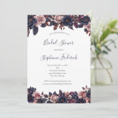 Invitation Rose profond pourpre Dusty Moody Florals Fête des  (Debout devant)