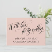 Invitation Rose quand nous pouvons vous serrer dans nos bras  (Debout devant)