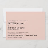 Invitation Rose quand nous pouvons vous serrer dans nos bras  (Dos)