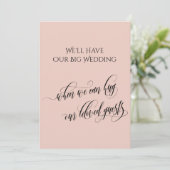 Invitation Rose quand nous pouvons vous serrer dans nos bras  (Debout devant)