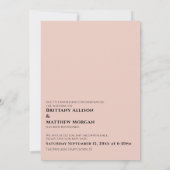 Invitation Rose quand nous pouvons vous serrer dans nos bras  (Dos)