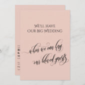 Invitation Rose quand nous pouvons vous serrer dans nos bras  (Devant / Derrière)