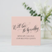 Invitation Rose quand nous pouvons vous serrer dans nos bras  (Debout devant)