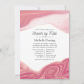 Invitation Rose Quartz et Blush Strata Douche par courrier (Devant)