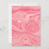 Invitation Rose Quartz et Blush Strata Douche par courrier (Dos)