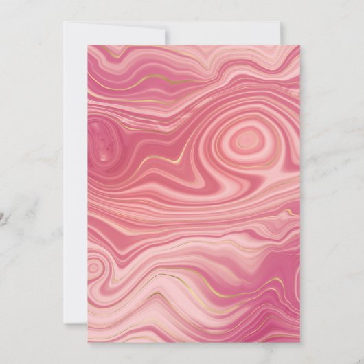 Invitation Rose Quartz et Blush Strata M. et Mme Mariage (Dos)