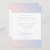 Invitation Rose Quartz & Serenity Ombré Mariage de bande (Devant / Derrière)