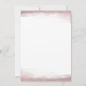 Invitation Rose qui rougit Aquarelle Moderne Chic Douze ans (Dos)