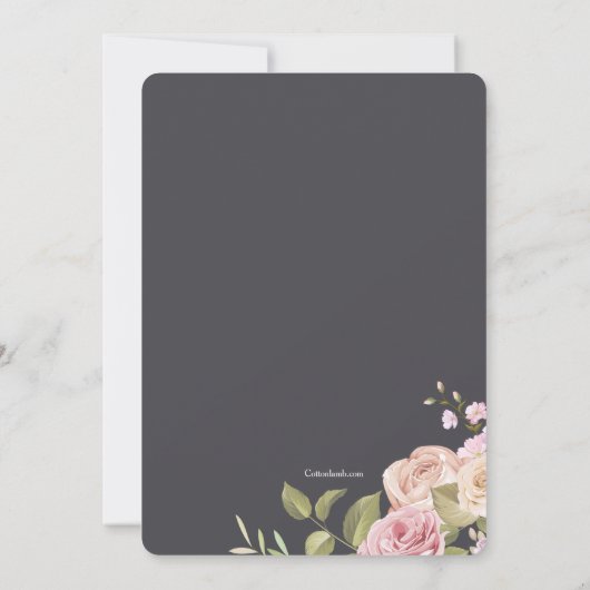 Invitation Rose Quinze ans (Dos)