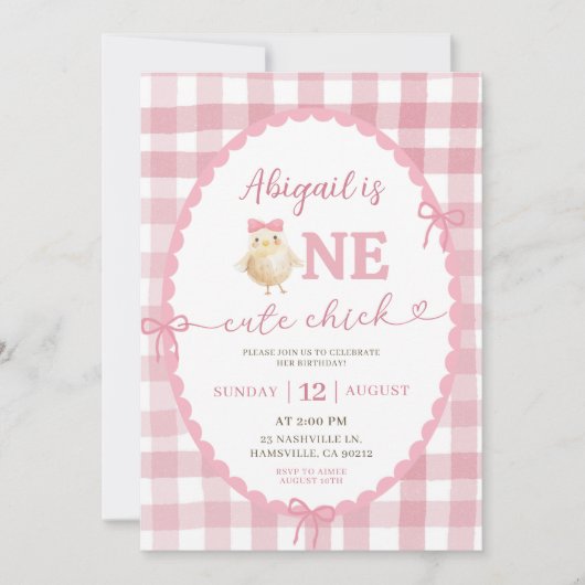 Invitation Rose Quirky Un Anniversaire Chic (Devant)
