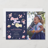 Invitation Rose Reach Quatre étoiles 4e anniversaire (Devant)