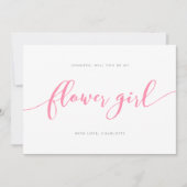 Invitation Rose Relax Script Veux-tu être ma demoiselle d'hon (Devant)