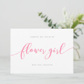 Invitation Rose Relax Script Veux-tu être ma demoiselle d'hon (Debout devant)