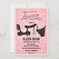 Rose Rétro Noir Lingerie Douche Enterrement de Vie