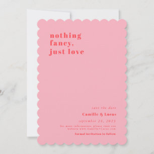 Invitation Rose Rien de faste juste amour rétro Mariage
