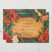 Invitation 🌹 Rose Romance : Art Nouveau Splendor (Devant / Derrière)