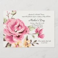 Invitation rose romantique