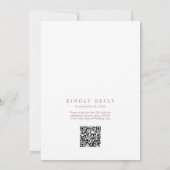 Invitation Rose romantique Code QR Or tout en un Mariage (Dos)