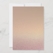 Invitation Rose romantique Elegant Mariage or (Dos)