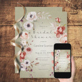 Invitation Rose romantique Rose Floral Douche nuptiale Invita