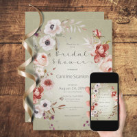 Rose romantique Rose Floral Douche nuptiale Invita