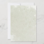 Invitation Rose Romantique Violet Sage Vert Feuilles Or (Dos)