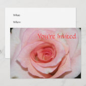 Invitation Rose Rose (Devant / Derrière)