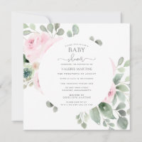 Rose rose Baby shower d'Eucalyptus