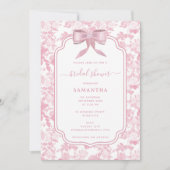 Invitation Rose rose blanc  Chinoiserie Fête des mariées (Devant)