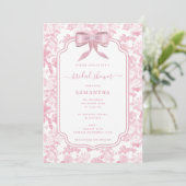 Invitation Rose rose blanc  Chinoiserie Fête des mariées (Debout devant)