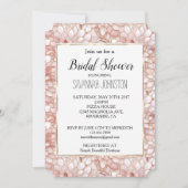 Invitation Rose Rose Blanc Pétales Fleur (Devant)