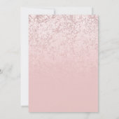 Invitation Rose rose Blush or Parties scintillant de marbre g (Dos)