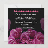 Invitation Rose Rose Bouquet 70e anniversaire surprise Metall (Dos)