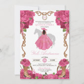 Invitation Rose rose charro occidental vestidos Quinceañera (Devant)