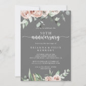 Invitation Rose rose classique 50ème Anniversaire de mariage  (Devant)