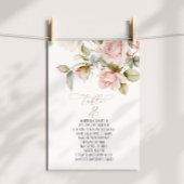 Invitation Rose rose et verdure Tableau Numéro 2 Tableau de s