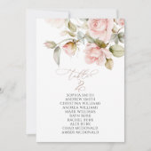 Invitation Rose rose et verdure Tableau Numéro 2 Tableau de s (Devant)