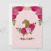 Invitation Rose rose et vert Floral Fiesta Mexicaine Mis Quin (Dos)