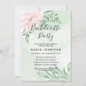 Invitation Rose rose Eucalyptus Feuillage Bachelorette (Devant)